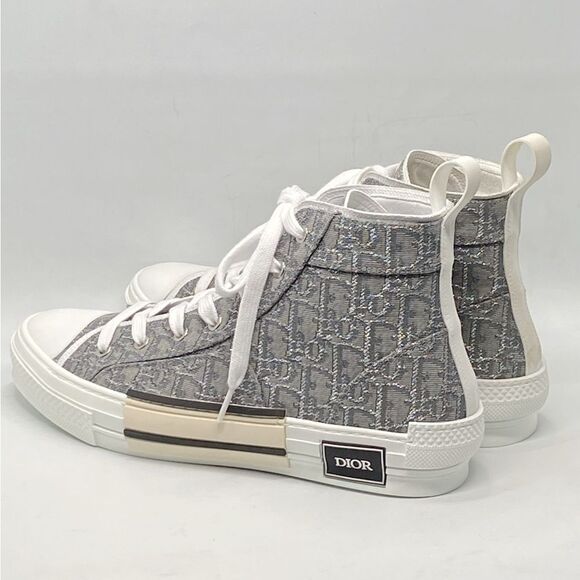 Dior B23 High Top 'Dior Oblique - Ruthenium Jacquard Sneakers size 43/us size 10 - Picture 7 of 15